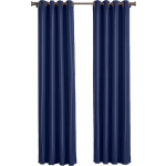 Larson - Luxe Verduisterend Gordijn Met Ringen- 150x250 Cm - Dark Blue - Blauw