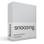 Snoozing - Hoeslaken -160x210 - Percale Katoen - - Grijs