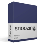 Snoozing - Laken - Katoen - Eenpersoons - 150x260 - Navy - Blauw