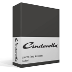 Cinderella Basic Percaline Katoen Laken - 100% Percaline Katoen - Lits-jumeaux (240x260 Cm) - - Grijs