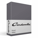 Cinderella Flanel Laken - 100% Geruwde Flanel-katoen - Lits-jumeaux (240x260 Cm) - - Grijs