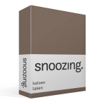 Snoozing - Laken - Katoen - Lits-jumeaux - 240x260 - - Bruin