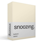 Snoozing - Laken - Katoen - Lits-jumeaux - 240x260 - Ivoor - Wit