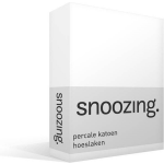 Snoozing - Hoeslaken -90x220 - Percale Katoen - - Wit