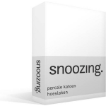 Snoozing - Hoeslaken -150x200 - Percale Katoen - - Wit