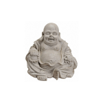 Happy Boeddha Beeld 32 Cm - Grijs