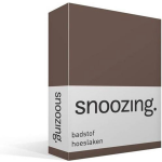 Snoozing Badstof Hoeslaken - 80% Katoen - 20% Polyester - Lits-jumeaux (180x200/220 Of 200x200 Cm) - Taupe