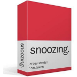 Snoozing Jersey Stretch - Hoeslaken - 120/130x200/220/210 - - Rood