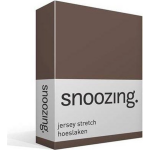 Snoozing Jersey Stretch - Hoeslaken - 90/100x200/220/210 - Taupe - Bruin