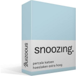 Snoozing - Hoeslaken - Percale Katoen - Extra Hoog - 140x220 - Hemel - Blauw