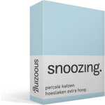Snoozing - Hoeslaken - Percale Katoen - Extra Hoog - 180x210 - Hemel - Blauw
