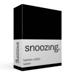 Snoozing - Katoen-satijn - Laken - Eenpersoons - 200x260 - - Zwart