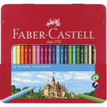 Faber Castell Kleurpotlood Faber-castell Castle Zeskantig Metalen Etui Met 24 Stuks