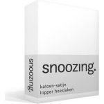 Snoozing - Katoen-satijn - Topper - Hoeslaken - 120x200 - - Wit