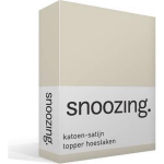 Snoozing - Katoen-satijn - Topper - Hoeslaken - 120x220 - Ivoor - Wit