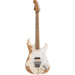 Charvel Henrik Danhage Signature Pro-Mod So-Cal Style 1 HS FR M White Relic met Multi-Fit Hardshell Gig Bag