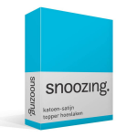 Snoozing - Katoen-satijn - Topper - Hoeslaken - 180x210 - Taupe - Bruin