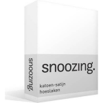 Snoozing - Katoen-satijn - Hoeslaken - 180x210 - - Wit