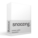 Snoozing - Katoen-satijn - Hoeslaken - 160x220 - - Wit