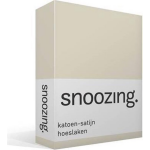 Snoozing - Katoen-satijn - Hoeslaken - 180x220 - Ivoor - Wit