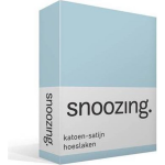 Snoozing - Katoen-satijn - Hoeslaken - 180x200 - Hemel - Blauw