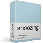 Snoozing - Katoen-satijn - Hoeslaken - 140x220 - Hemel - Blauw