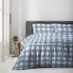 Luna Bedding Picnic Squares - 2-persoons (200 x 220 cm + 2 kussenslopen) Dekbedovertrek - Blauw