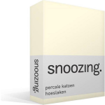 Snoozing - Hoeslaken -160x200 - Percale Katoen - Ivoor - Wit