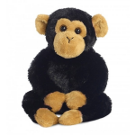 Aurora Knuffel Mini Flopsie Clyde Chimpansee 20,5 Cm - Zwart