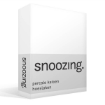 Snoozing - Hoeslaken -180x210 - Percale Katoen - - Wit