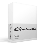 Cinderella Flanel Laken - 100% Geruwde Flanel-katoen - 1-persoons (160x260 Cm) - - Wit