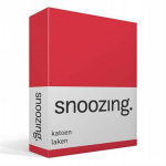 Snoozing - Laken - Katoen - Lits-jumeaux - 280x300 - - Rood