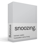 Snoozing - Katoen-satijn - Hoeslaken - Extra Hoog - 200x200 - - Grijs