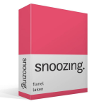 Snoozing - Flanel - Laken - Tweepersoons - 200x260 - Fuchsia - Roze