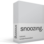 Snoozing Katoen Kinderhoeslaken - 100% Katoen - Peuter (70x150 Cm) - - Grijs