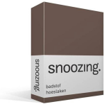 Snoozing Badstof Hoeslaken - 80% Katoen - 20% Polyester - Lits-jumeaux (140x210/220 Of 160x200 Cm) - Taupe