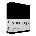 Snoozing - Laken - Lits-jumeaux - Percale Katoen - 280x300 - - Zwart