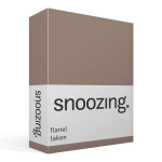 Snoozing - Flanel - Laken - Eenpersoons - 150x260 - Taupe - Bruin