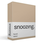 Snoozing - Flanel - Laken - Lits-jumeaux - 280x300 - Camel - Geel