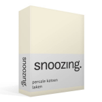 Snoozing - Laken - Lits-jumeaux - Percale Katoen - 240x260 - Ivoor - Wit