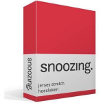 Snoozing Jersey Stretch - Hoeslaken - 140/150x200/220/210 - - Rood