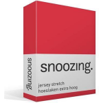 Snoozing Stretch - Hoeslaken - Extra Hoog - 90/100x200/220/210 - - Rood