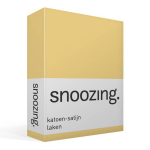 Snoozing - Katoen-satijn - Laken - Eenpersoons - 150x260 - - Geel