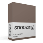 Snoozing - Katoen-satijn - Laken - Eenpersoons - 280x300 - - Bruin