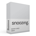 Snoozing - Katoen-satijn - Laken - Eenpersoons - 240x260 - - Grijs