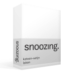 Snoozing - Katoen-satijn - Laken - Eenpersoons - 150x260 - - Wit