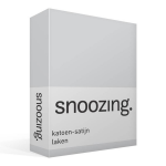 Snoozing - Katoen-satijn - Laken - Eenpersoons - 200x260 - - Grijs