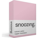 Snoozing - Katoen-satijn - Topper - Hoeslaken - 140x200 - - Roze