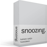 Snoozing - Katoen-satijn - Hoeslaken - 120x200 - - Grijs