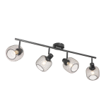 QAZQA Industriële spot 4-lichts - Bliss Mesh - Noir